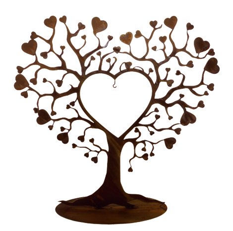 Gartenfigur Herzbaum 52x15x50 cm (BxTxH)