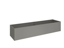 BIOHORT Hochbeet 4x1 Quarzgrau-Metallic 397x102x77 cm (BxTxH)