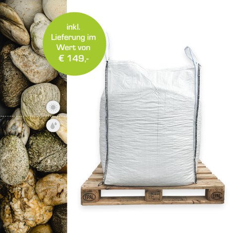Min2C Flusskiesel bunt 50-100mm 1000kg Big Bag