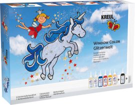 KREUL Fenstermalfarben-Set Glitzerwelt