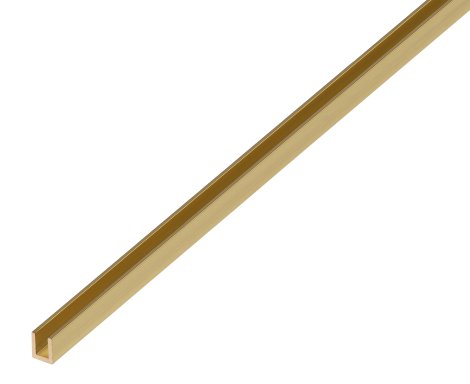 ALBERTS U-Profil Messing 1 m, 6x6x6x1 mm
