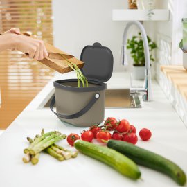 ROTHO Bio-Abfallbehälter Albu Cappuccino 3,2 l