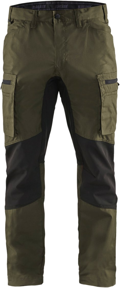BLÅKLÄDER Service Bundhose Grün/Schwarz 58