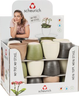 SCHEURICH Mini Übertopf Corteza Serie 866 sortiert 10 cm