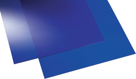 GUTTA Acryl Profilplatte Eben glatt Blau 500x500x3 mm