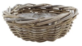 Pflanzschale Rattan Grau ø 30 cm / H 12 cm