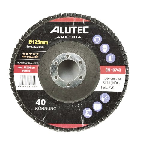 ALUTEC Fächerscheibenset 5-tlg. Körnung 40-120, 125 mm