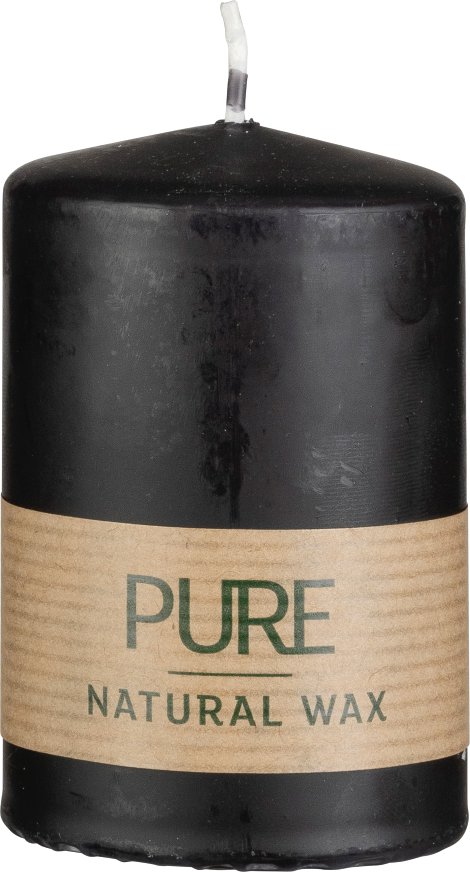 SAFE CANDLE Nature Kerze Schwarz 130x70 mm