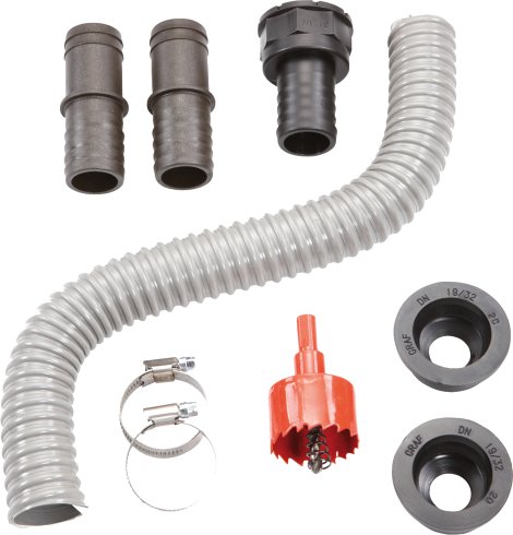 GARANTIA Verbindungsset Flex-Comfort Grau 1/4"