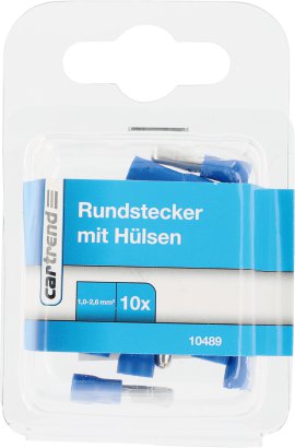 CARTREND Rundstecker mit Hülse 10-tlg.