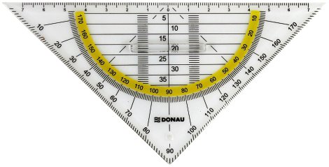 DONAU Geometrie-Dreieck mit Griff 16 cm