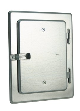 Kamintür mit Hebelverschluss verzinkt 220x260 mm