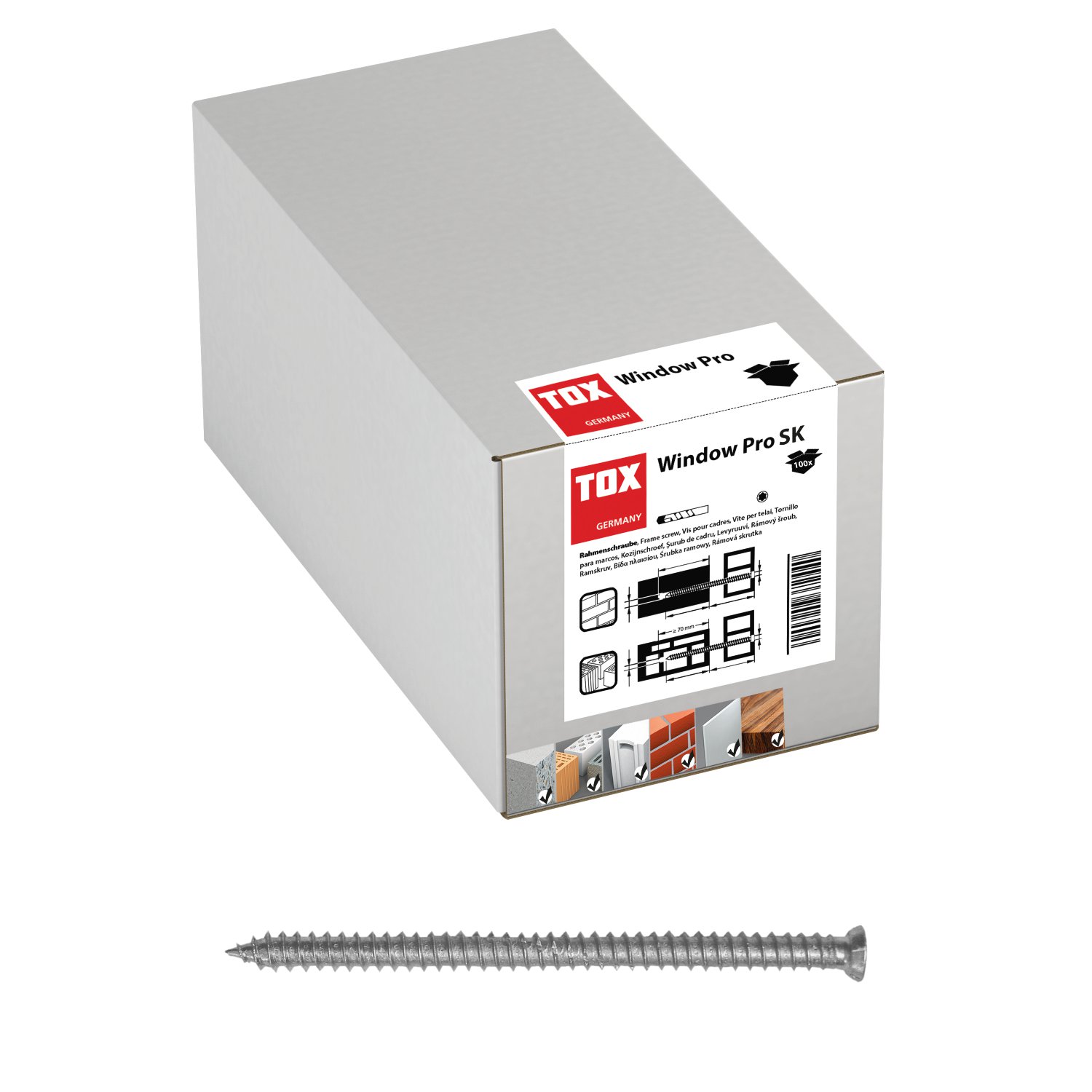 TOX Fensterrahmenschraube Window Pro SK, 100-er Pack
