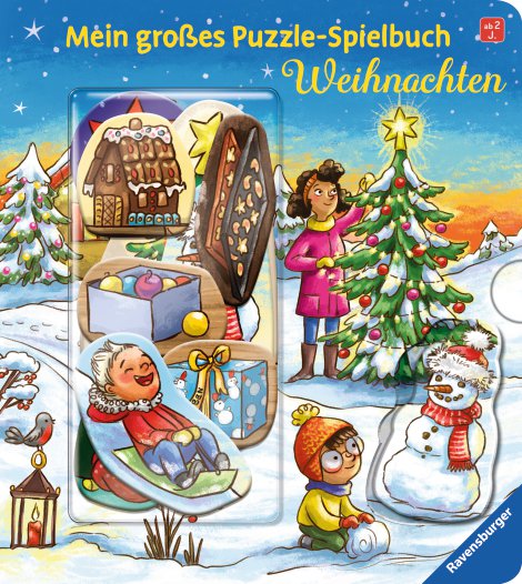 RAVENSBURGER Buch Mein großes Puzzle-Spielbuch Weihnachten