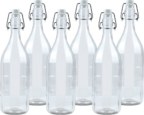 Saftflasche 10 Kantform 0,25 l mit Bügelverschluss