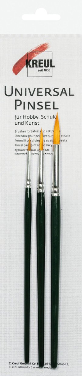 KREUL Universalpinsel Basic rund spitz 3er-Set