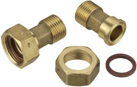 CORNAT Wasserzählerverschraubung Messing 1/2"AG 2 Stk.