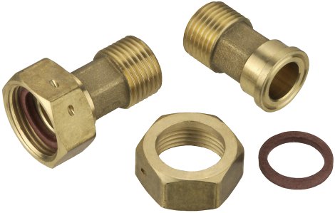 CORNAT Wasserzählerverschraubung Messing 1/2"AG 2 Stk.