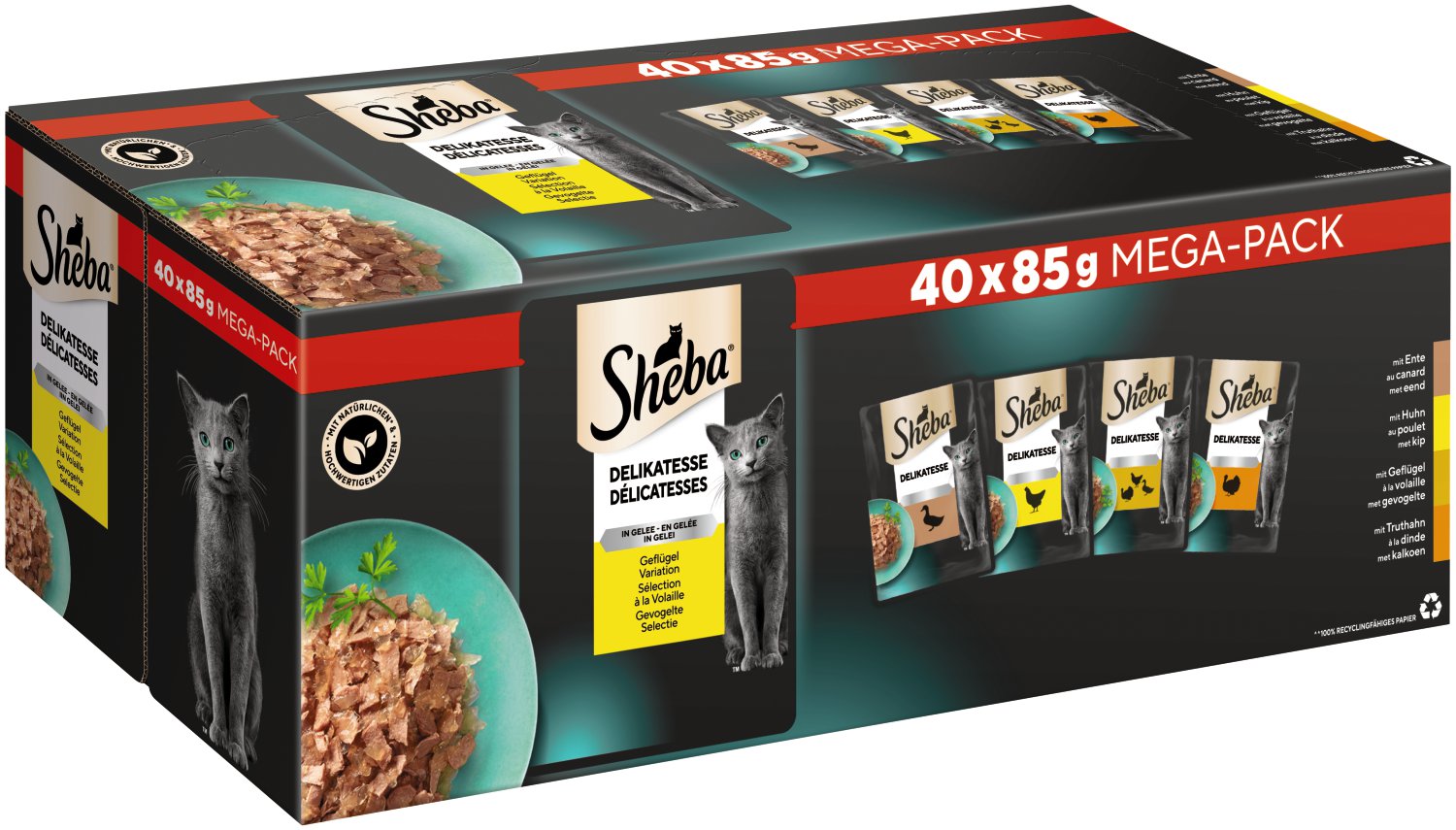 SHEBA Delikat Pouch Geflügel 40x85 g