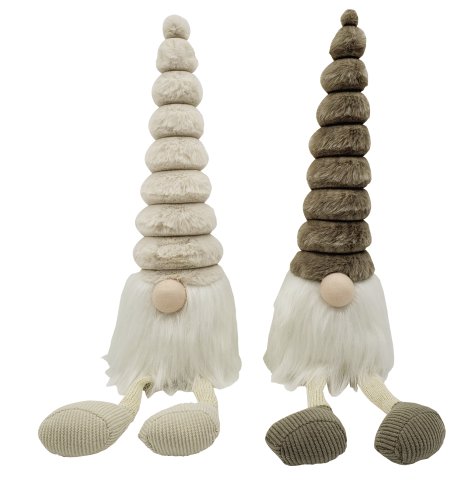 Dekofigur Wichtel Braun/Weiß 10x10,5x36,5 cm