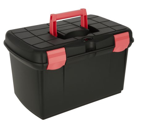 Putzbox Arrezzo 40x25x24,5 cm, Schwarz/Fuchsia