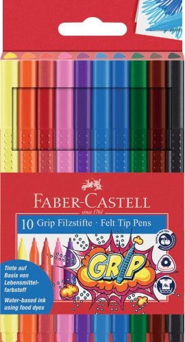 FABER CASTELL Faserschreiberetui 10 Stk.