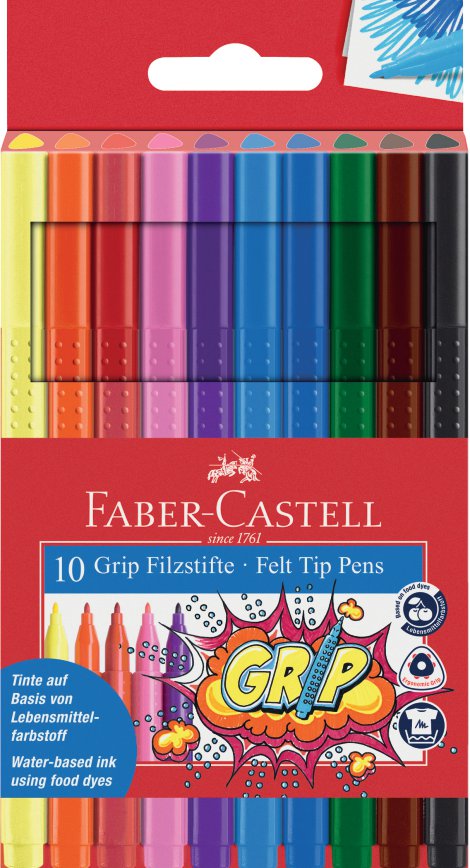 FABER CASTELL Faserschreiberetui 10 Stk.