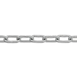 Werksnormkette flach, parallel, galvanisch verzinkt und chromatiert auf Rolle