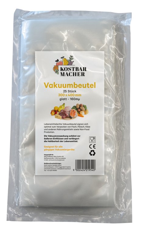 KOSTBARMACHER Vakuumbeutel gerippt, 120x350 mm, 90MY, 25 Stk.