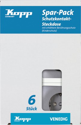 KOPP Steckdose Profi Venedig Platin 6 Stk.
