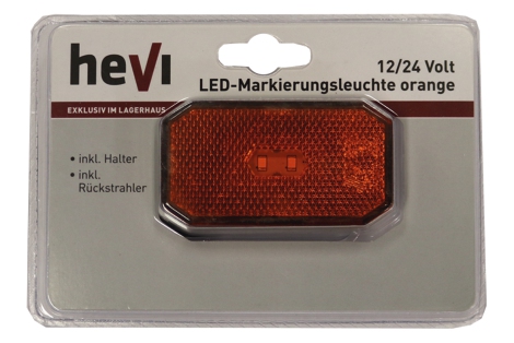 Hevi LED-Markierungsleuchte mit Halter orange 12/24 V