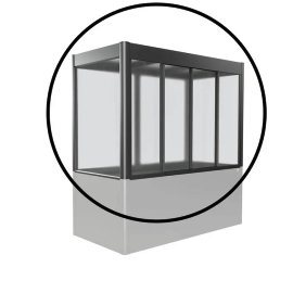 BIOHORT Gewächshaus-Aufsatz Florentina Dunkelgrau-Metallic