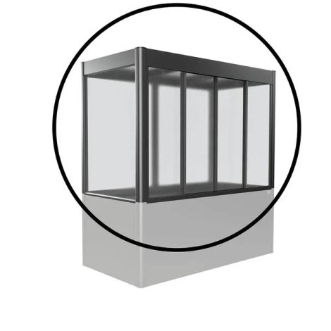 BIOHORT Gewächshaus-Aufsatz Florentina 2x1 Dunkelgrau-Metallic