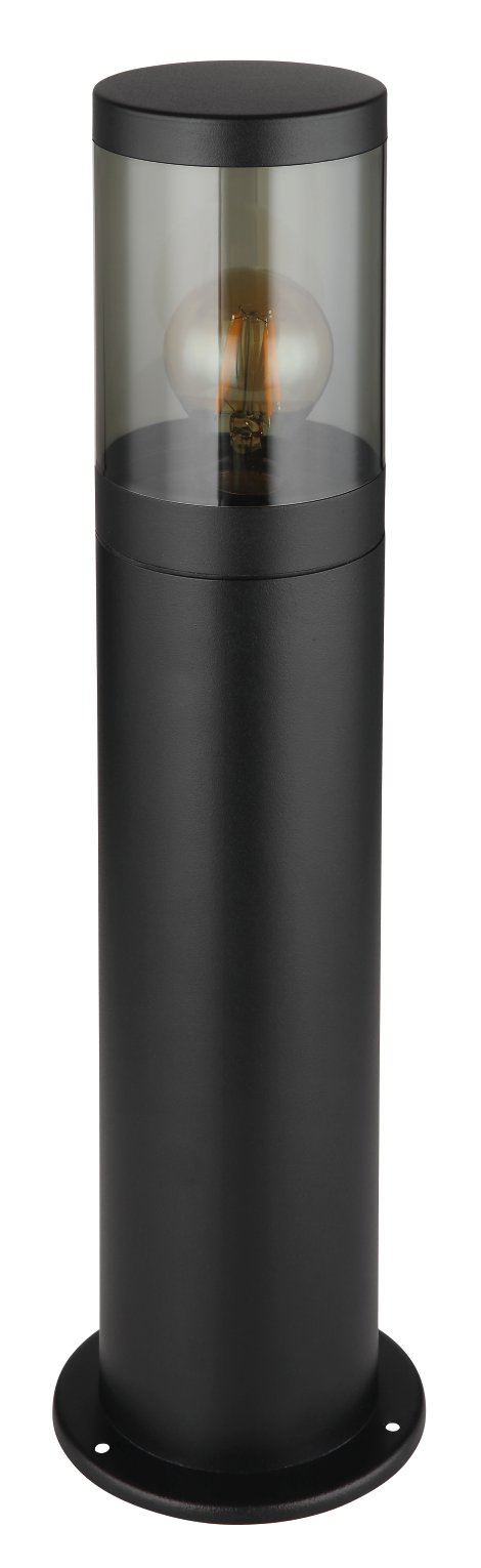 GLOBO Sockel Außenwegleuchte Xeloo Schwarz Matt 1x E27 60W 14x50 cm (⌀xH)