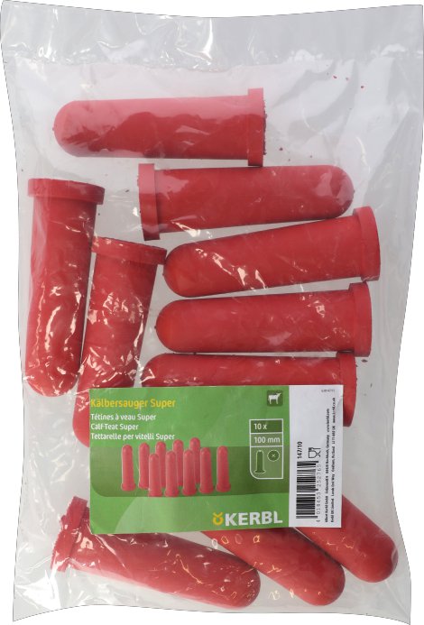 KERBL Sauger Super 100 mm Rot 10 Stk.