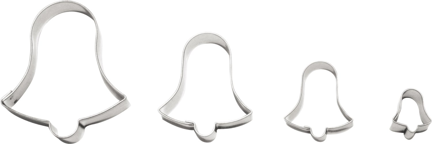 Keksausstecher 4er-Set Glocke Edelstahl 30-45mm