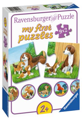 RAVENSBURGER Puzzle Tierfamilien auf dem Bauernhof 9x2-tlg.