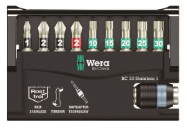 WERA Bit-Check Set Stainless 1, 10-tlg.