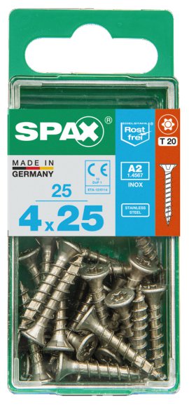 SPAX Schraube A2 TRX 4,0x25 S 25 Stk.