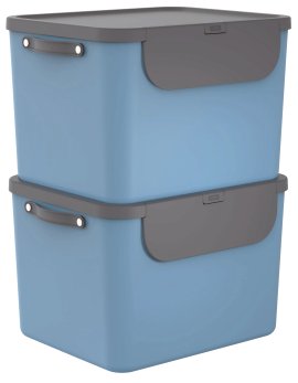 ROTHO Recycling-Müllsystem Horizont-Blau 55 l