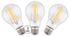 IMPOS LED-Filament-Birne klar  E27 3-tlg.