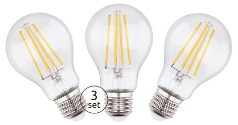 IMPOS LED-Filament-Birne klar E27 3-tlg.
