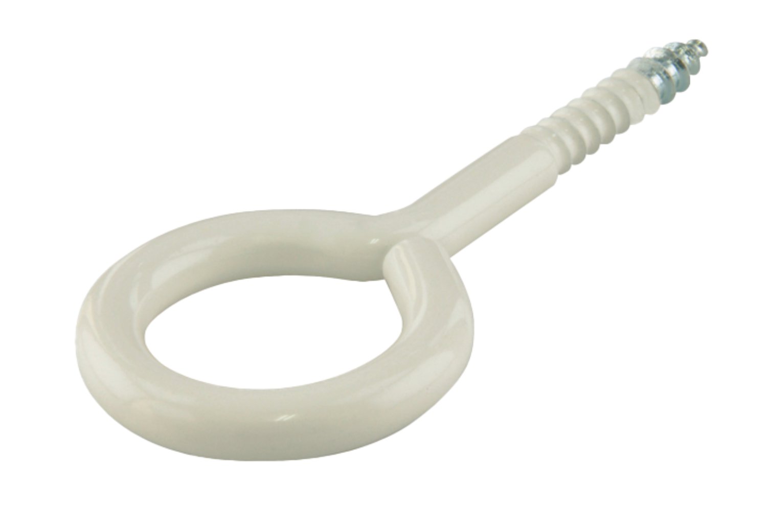 SUKI Ringschraube Weiß Holzgewinde