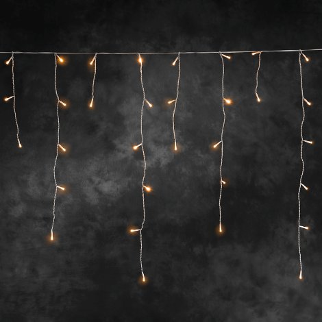 LED-Outdoor Lichtervorhang Eisregen Bernstein 336 LEDs