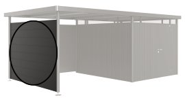 BIOHORT Seitenwand für Seitendach Highline® H5, 277x2,5x181 cm, Dunkelgrau-metallic