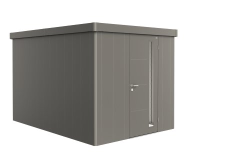 BIOHORT Gerätehaus Neo 4B Standardtür 236x348x222 cm, Quarzgrau-Metallic