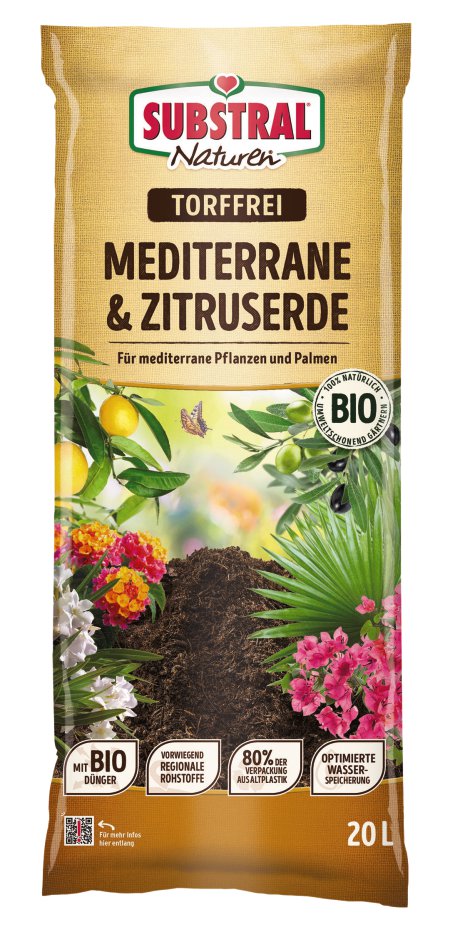 SUBSTRAL® Naturen® Mediterrane & Zitrus Erde Bio & torffrei* 20 l