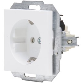 KOPP Unterputz-Schutzkontakt Steckdose Athenis Weiß/Matt