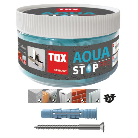 TOX Allzweckdübel Aqua Stop Pro mit Schraube 8x50 mm 20 Stk.