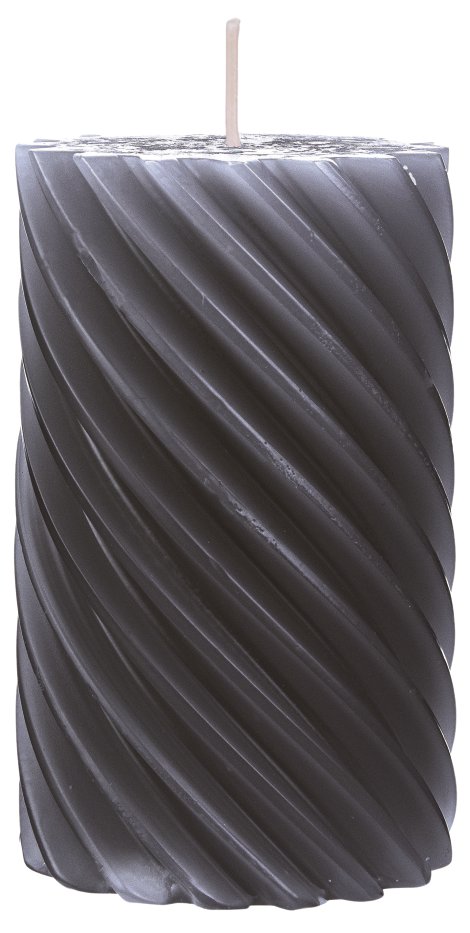 SAFE CANDLE Kerze Rustic Anthrazit 110x70 mm